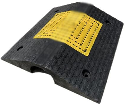 BESNUT Robuste Kabelschutzrampe, rutschfeste Gummi-Sicherheitsrampen, 1-Kanal-Geschwindigkeitsschweller, praktisch for den Schulparkplatz im Freien (Color : 1Channel, Size : H13cm/5.1in)