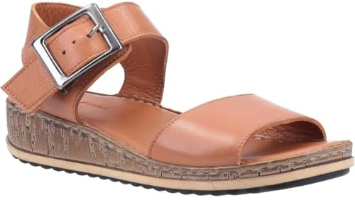 Hush Puppies Women's Ellie Wide Sandal, Tan, 5 UK