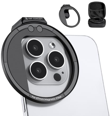 K&F CONCEPT Clip Magnétique Amovible Support Compatible avec Filtres pour iPhone Téléphone Smartphones Objectifs