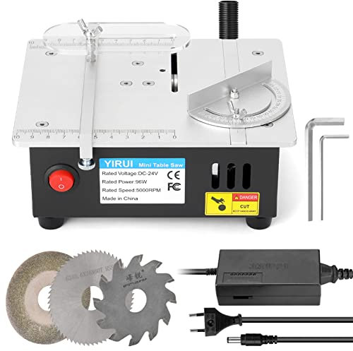 SHUAIGUO Mini sega da tavolo multifunzionale Seghe da tavolo elettriche Piccola famiglia Utensile da taglio fai-da-te Tornio per lavorazione del legno