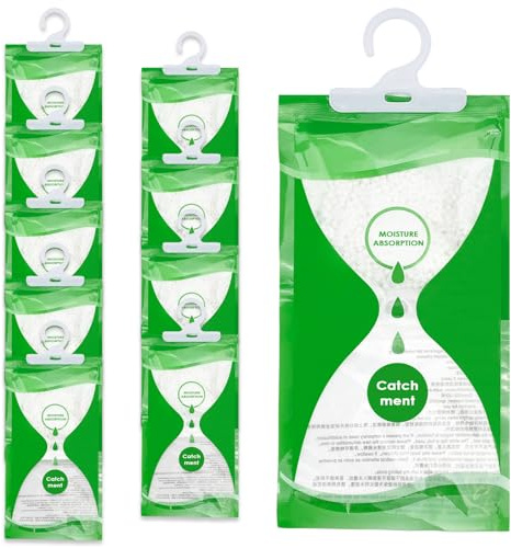 Dunkwckore 10 Pack 100g Antihumedad Armarios, Deshumidificador Armario, Bolsas Antihumedad Armarios Habitacion, Quitar Humidade Ambientadores Ropa, Absorbe Humedad Quitador, Antimoho, Anti Humedad