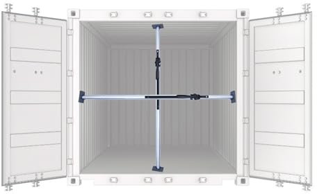 Barra di carico rotonda regolabile per vasca e carico stabilizzatore per camion, divisorio per letto, camion, organizer per pickup, SUV, minivan, piccoli rimorchi, controllo del carico con lunghezza