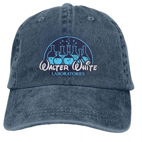 GUPUOOU Klassische Walter White Laboratories Breaking The Bad Baseballkappe Unisex-Stil Distressed Washed Kopfbedeckung Outdoor Workouts Caps Hut Baumwolle, für alle Jahreszeiten
