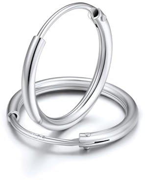 FaithHeart Ohrringe Silber 925 Mädchen Huggies Creolen Klein Silberohrringe Helix Piercing 1,5mm Knorpel Ohrstecker Klappcreolen Kreolen Ohrpiercing Ohrschmuck