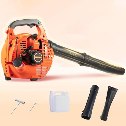 Souffleur à feuilles à essence portatif, souffleur à feuilles sans fil, souffleur à feuilles à essence à 2 temps, souffleur à feuilles à essence 2 temps 25,4 CC Souffleur à feuilles à essence pour f