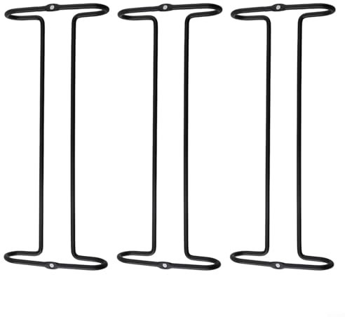 Aufbewahrungslösung zum Aufhängen, 3 Stück, für Schrank, Weinglashalter für effiziente Organisation in Bars (schwarz)