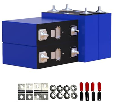 SaiJiaoYang 4 Stück 3.2V 280Ah LiFePO4 Zellen, 300Ah 314Ah Tiefzyklus Lithiun Batterien Akku der Klasse A, Perfekt für Boot, Wohnmobil, Golf, Off-Grid (3.2V 280Ah)