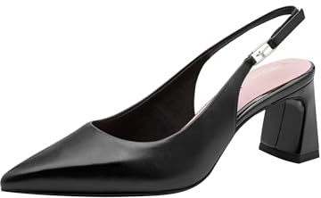 Tamaris Escarpin à bride arrière pour femme à talon bloc en cuir