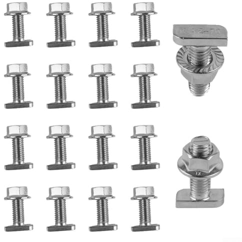 Premium M8 Hammer Head Screws with Flange Nuts in a Pack of 16, Crafted from 304 Stainless Steel Material (M8*25)