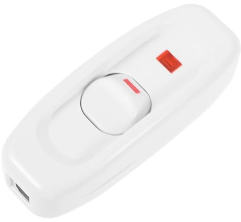 Veemoon Interruttore Lampada Da Comodino Vintage Con Pulsante Singolo e Spia Compatto Per Lampade Da Tavolo in Camera Da Letto Design Classico Elegante Sicuro e Affidabile