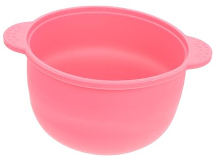 Healeved Hitzebeständiger Komfortabler Silikon Innentopf Wachsschmelzen zum Wachsschmelzschale mit Griff Antihaftbeschichtung Rosa für Zuhause und Salon