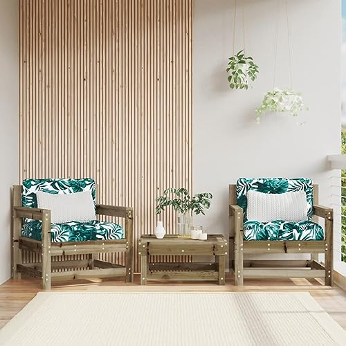 kithwjll Gartenstühle 2er Set Kiefernholz Imprägniert, Langlebige Outdoor Holzstühle mit Armlehnen, 70x62x70.5 cm, Witterungsbeständige Gartenmöbel für Terrasse, Balkon, Garten Lounge