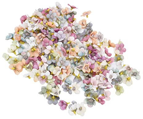 Akozon 200 St Bröllopsduk små Blomhuvuden - 2,5 Cm DIY-simuleringsblommor för Bröllop, Födelsedag, Dop och Heminredning