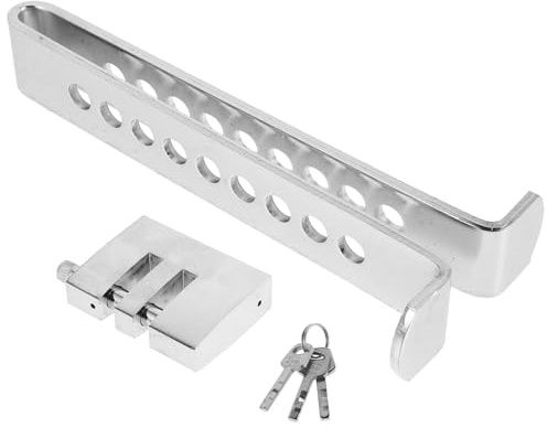 POPETPOP Dispositivo Antirrobo para Coche, Bloqueo Ajustable en Forma de U 21.5 Cm, Cerradura Metálica Resistente para Volante, Embrague y Pedal de Freno, Adecuado para Seguridad Automotor