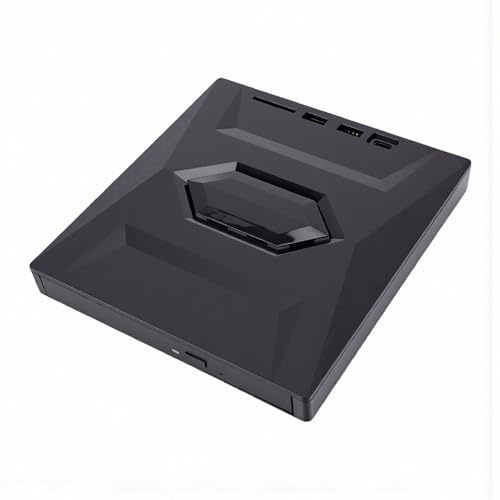 Hamwesh Extern Blu Ray-Enhet, USB 3.0 Typ C Bärbar BD DVD CD-brännare RW Optisk Enhet med SD-kortläsare USB C Hub Slim ROM Rewriter Writer Duplikator för Bärbar Stationär PC