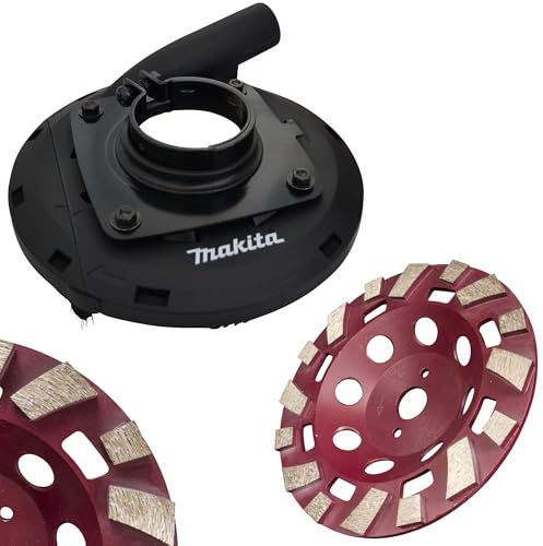 Makita Absaughaube Ø 180 mm inklusive Schleifteller für Beton, Estrich und Epoxidharz bis 1,0 mm