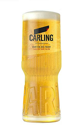 Carling Personalised 1 Pint Branded Lager Beer Glass with Gift Box - Enter Your Own Custom Text