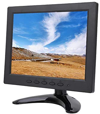 Annadue 8 Zoll IPS LCD Soft HD Display, klein, Kleines Video Display (Auflösung 1024 x 768), Integrierte Hochwertige Doppellautsprecher, Unterstützung, für HDMI/VGA/BNC/AV 100