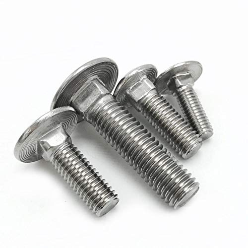 Bolzen, 2 Stück, Vierkant-Schlossschrauben, Edelstahl, M12 x 30 mm