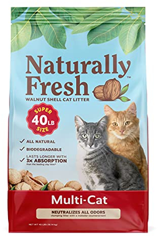 Naturally Fresh 25001 Katzenstreu, Walnuss, 18 kg