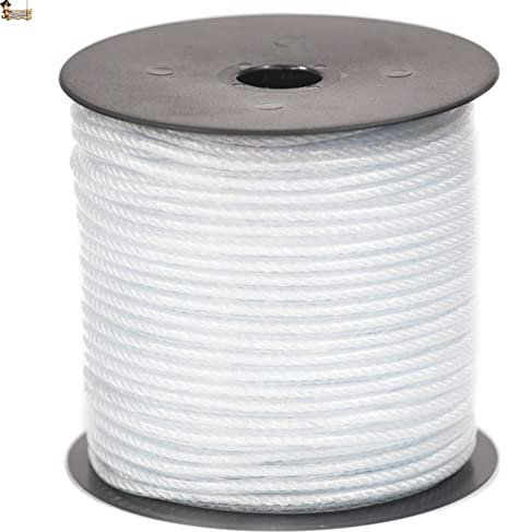 BricoLoco.com Cuerda tendedero Forrada. para Tender Ropa en el Exterior o Interior. Tendedero de poleas, persiana, toldos. Polietileno Revestido. Ø 5 mm. (15, Blanco)