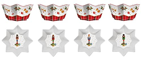 EASY LIFE Set mit 4 Vintage NUTCRACKERS Schüsseln