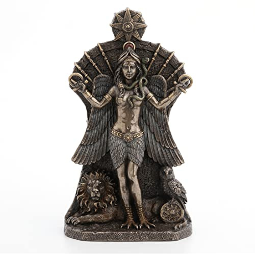 Veronese Design Skulptur Ishtar, Die babylonische Göttin des Krieges und der Fruchtbarkeit, Kunstharz, Bronze-Finish, 21,6 cm