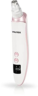 VITALmaxx Nettoyeur de pores professionnel 6 en 1 | Rechargeable par USB pour enlever les points noirs d'acné | Kit de massage du visage et de nettoyage des pores | 6 embouts 3 niveaux d'intensité