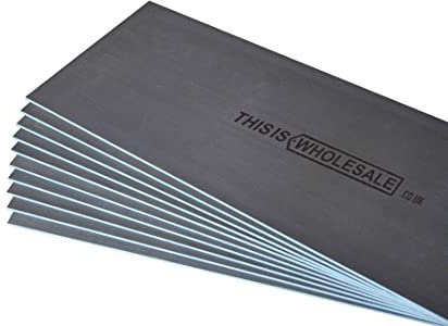 Tile Backer Board 6MM / 10MM / 12MM - Floor OR Wall Rigid Hard Insulation UNDERFLOOR Heating Cement Tile Backer Board 1200MM X 600MM (12MM Pack of 5 Boards)