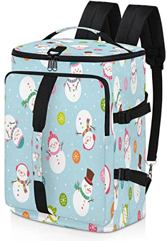 Niedlicher Schneemann, Schneeflocken, Sport-Rucksack für Männer und Frauen, Weihnachts-Seesack mit Schuhfach für Fitnessstudio, Reisen, Wandern, Rucksack, multi, Einheitsgröße, Sportlich