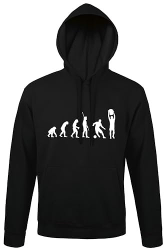 shirt84 Evolution - Felpa con cappuccio da uomo con coppa europea, Nero , XXXXL