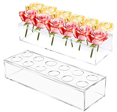 Centrotavola Rettangolare Acrilico Per Composizioni Vasi Bassi Matrimoni E Arredamento Casa