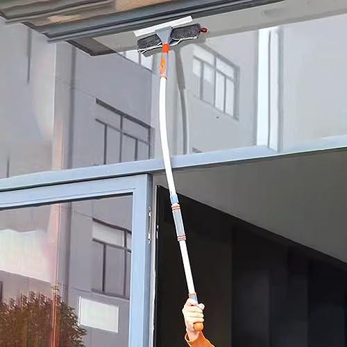 Limpiacristales Limpiador de Ventanas Escobilla de goma de la ventana Herramienta de limpieza, 5.4 7.1 8.7 10.3 16.7 21.5 pies de largo de aluminio Bendable Ventana Equipo de lavado, para vidrio, duch