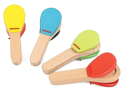 Musikunterricht, Ausgezeichneter Handklöppel aus Holz, Bequemer Griff, Attraktive Farben, Vielfältige Verwendungsmöglichkeiten für Kinder