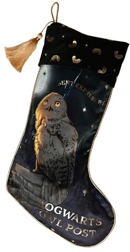Widdop Harry Potter Hogwarts Eule Post Alumni Weihnachtsstrumpf für Geschenke 55 cm Weihnachtsgeschenke Hängende Kinder Geschenk Blau