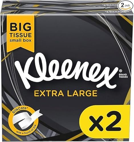 Kleenex Compact Twin Box Extra Large 44 Tissues x 2, case of 6