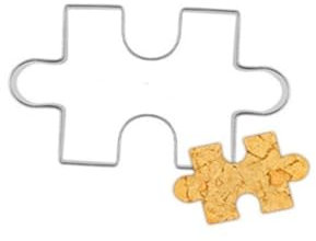 Zerodeko Stainless Steel Puzzle Shape Cookie Cutter Mold Cookie Shape Tool for Baking for Making and Biscuits