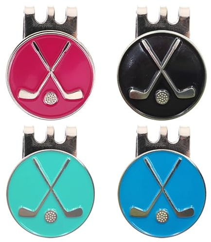 NAMOARLY Magnetischer Golfhut Clip Mit Golfball Marker Abnehmbarer Golf Marker Clip Praktisches Golfzubehör Für Golfspieler Geschenkset 3X2.5X2.5 cm Robust Und Leicht Tragbar