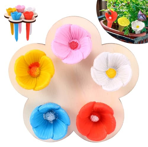 Bee Insect Drinking Cup, Bee Cups for Thirsty Bees Garden, Colorful Thirsty Pollinators Need a Drink, Resin Bee Cups for Garden Decoration Bee Cups Mugs Sets Provide Safe Drinking Spots for Bees
