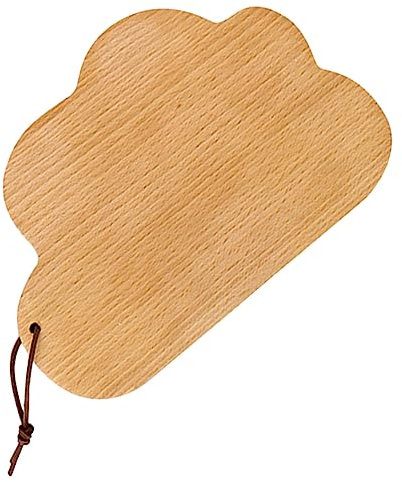 Cabilock Schneidebrett Wolkenform Holz Servierbrett 1Stück Multifunktional mit Aufhängeloch Glatte Oberfläche Küchenzubehör