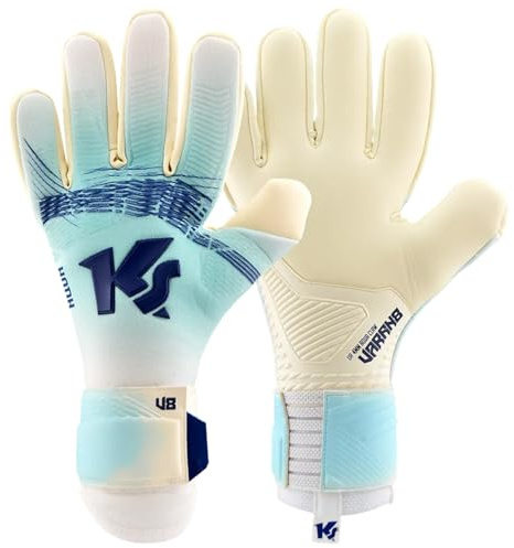 KEEPERsport Guanti da portiere Varan8 Champ NC Aqua per adulti, guanti da calcio, unisex, 4 mm, Aqua Claw, ottimizzati per condizioni meteorologiche bagnate, taglia: 10