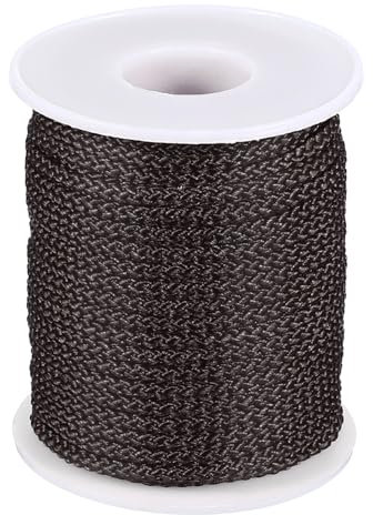 PATIKIL 3mm x 49feet Nylon String for Bracelets Braided Nylon Cord Nylon Thread for Wind Chime Beading Necklaces Blinds DIY Craft Jewelry Making, Coffee