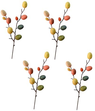 Ciieeo Ostern Baum Zweig Ornament 4 Pack Ostern Home Decor Künstliche Eier Zweig Für Party Requisiten