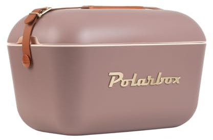 Polarbox kylare retro strandkylare vintage picknick lunchlåda väska bärbar kylare resa camping vandring 90-tal stil isbröst extra stor lätt för burkar öl och seltzer drycker 20 L (mave guld)