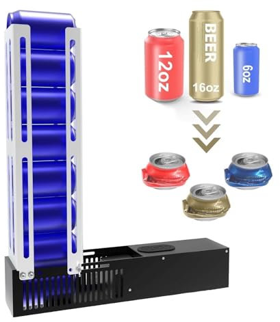 Broyeur De Canettes éLectrique, Compacteur Portable Pour Canettes De 227, 340 Et 450 Ml, Broyeur De Poubelles Pour Canettes D'Eau PéTillante En Aluminium, Soda Et Cola - Aplatisseur Automatique