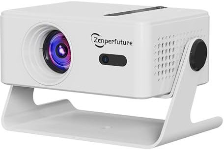 Smart Projector with Stand Built-in Apps, Native 1080P HD 4K Supported, Mini Home Cinema for Bedroom, Portable Outdoor Projector with Auto Focus & Keystone for Android/iOS, Wifi 6& Bluetooth 5
