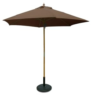 SiMPO LIFESTYLE Sonnenschirm 250 cm Holz-Sonnenschirm Marktschirm Gartenschirm Terrassenschirm Rund UV50+