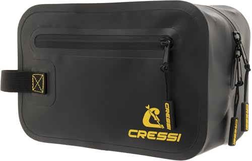 CRESSI Lyos Dry Pouch Black - wasserdichte Mehrzwecktasche aus Schwarz PVC Plane, zum Transport und Schutz verschiedener Gegenstände und Accessoires vor Wasser, Sand, Staub und Feuchtigkeit