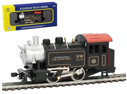 BrickBounty HO Locomotora de Tren de Escala, Locomotora de Tren de Potencia 1:87 Compatible con Todos los ferrocarriles Modelo HO