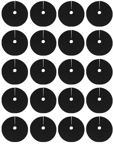 Vilgftyiet Lot de 20 tapis de paillage pour lutter contre les mauvaises herbes, tissu non tissé noir, pour rétention de l'humidité du sol de jardin, 32 x 32 cm